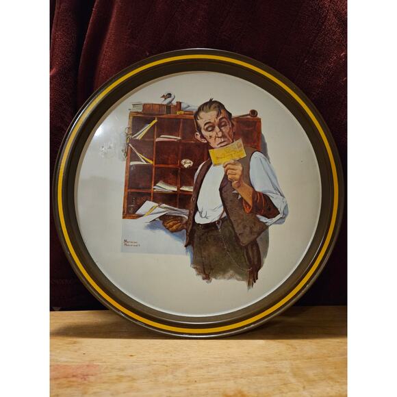 1976 Norman Rockwell Postal Collectors tray 1st Edition - Picture 1 of 2